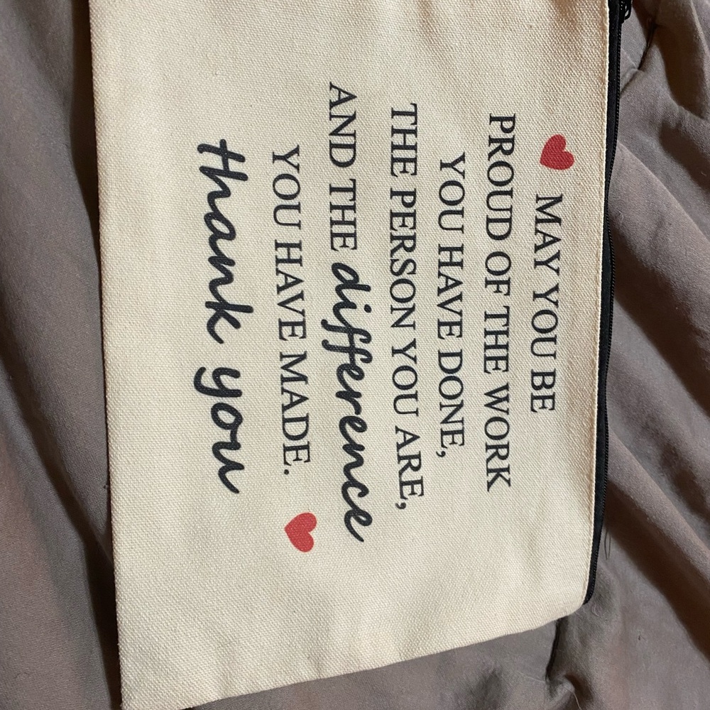 Inspirational Cream‎ Cosmetic Bag